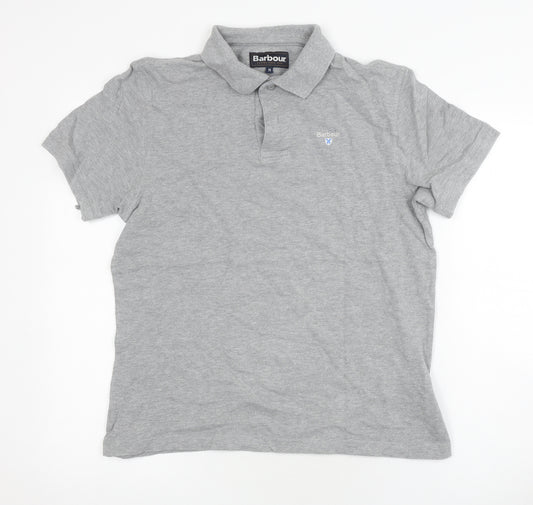 Barbour Men's Grey M Polo Shirt Cotton Casual