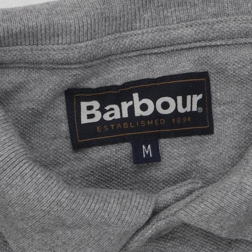 Barbour Men's Grey M Polo Shirt Cotton Casual