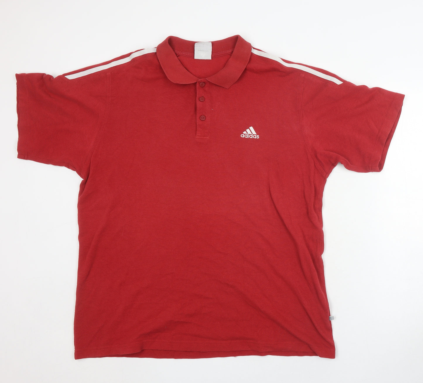 Adidas Men's Red 3XL Polo Shirt - Sporty Casual Style