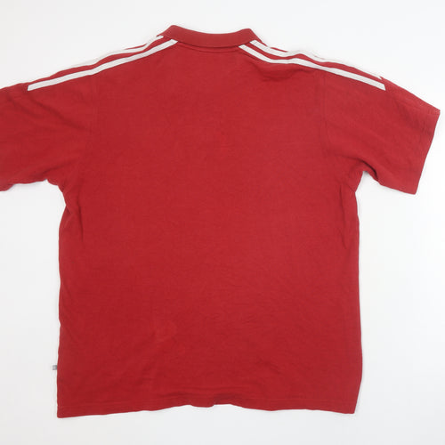 Adidas Men's Red 3XL Polo Shirt - Sporty Casual Style