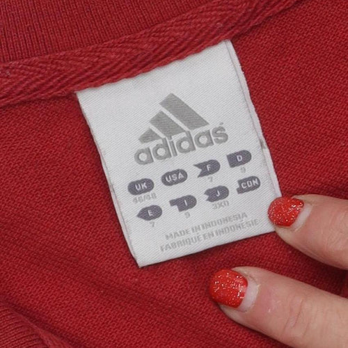 Adidas Men's Red 3XL Polo Shirt - Sporty Casual Style