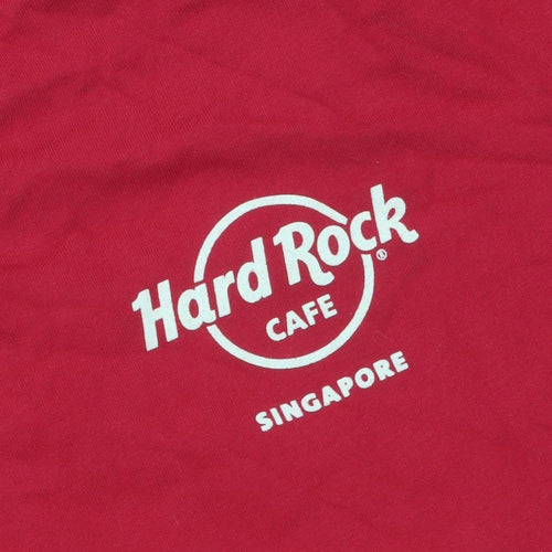 Hard Rock Cafe Men's Red Graphic T-Shirt, L, Music Style