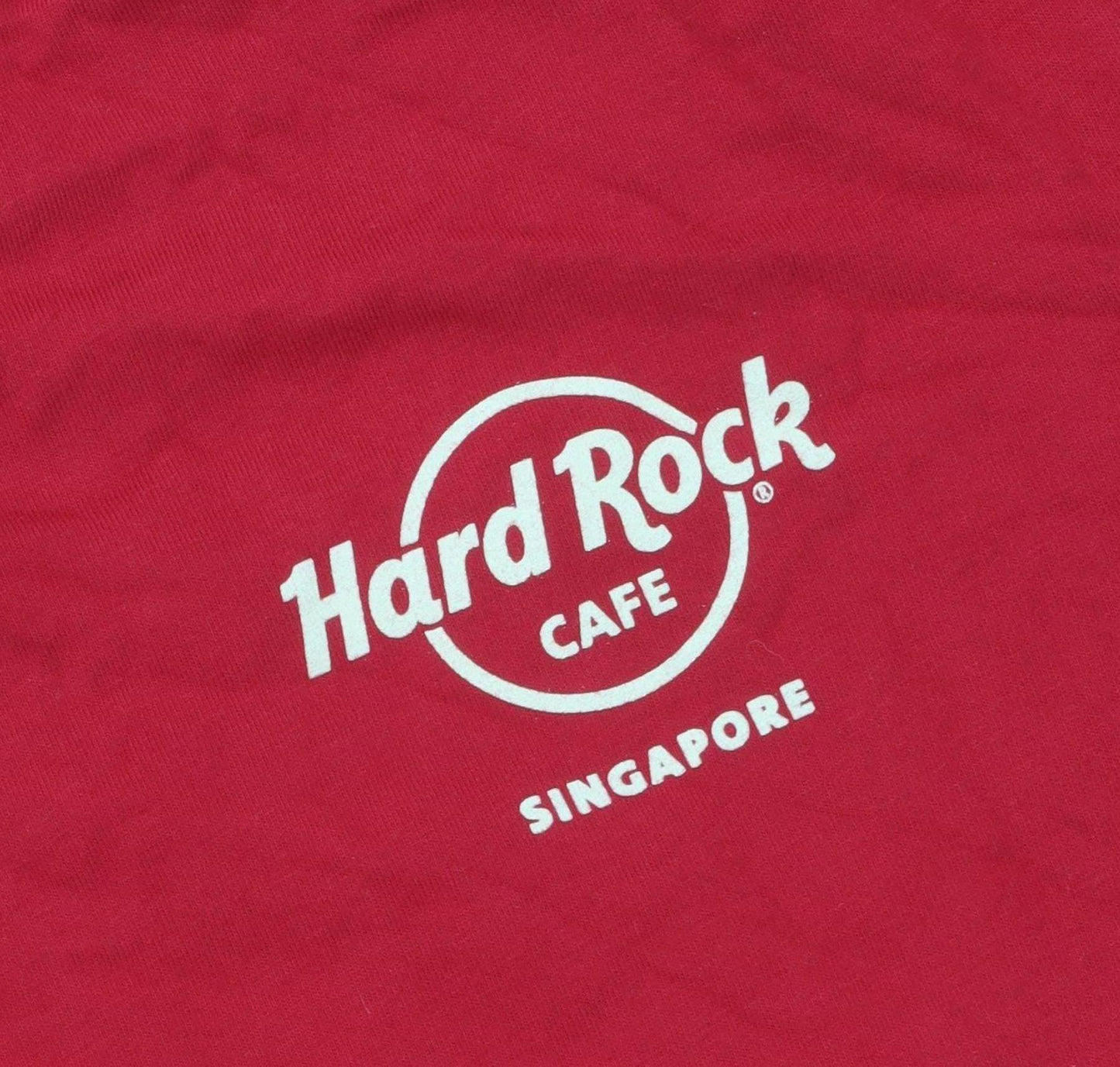 Hard Rock Cafe Men's Red Graphic T-Shirt, L, Music Style