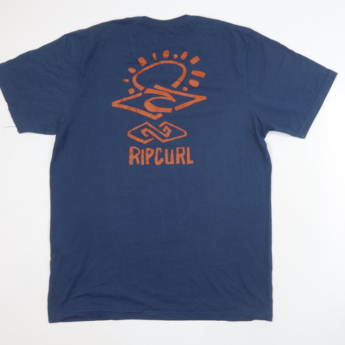 Rip Curl Men's Blue XXL Cotton Logo T-Shirt