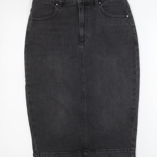 Witchery Women's Black Denim Pencil Skirt Size 12