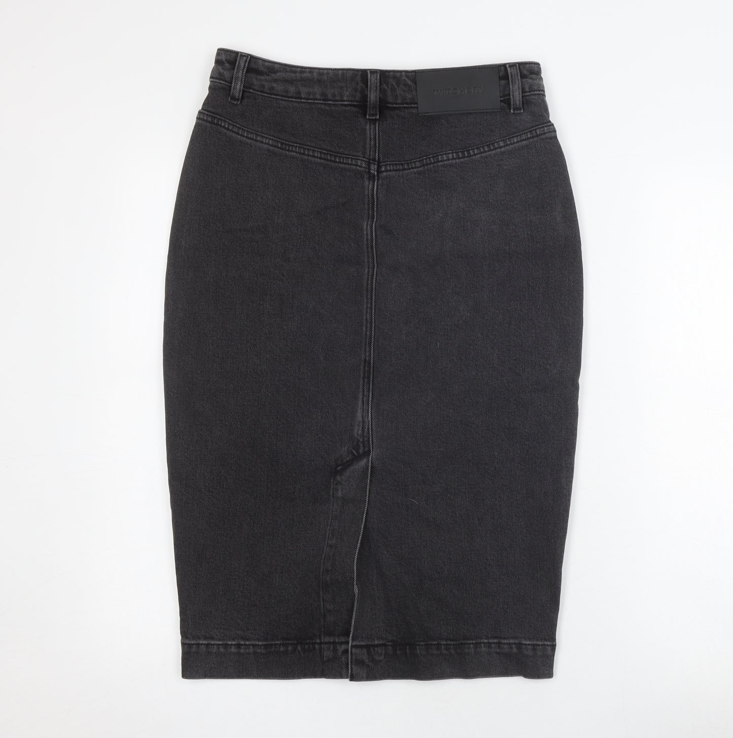 Witchery Women's Black Denim Pencil Skirt Size 12