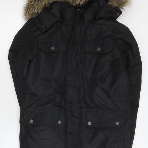 Jack & Jones Men's Black Parka Jacket S