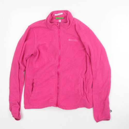 Mountain Warehouse Girls Pink Full Zip Fleece Hoodie M 11-12 Years