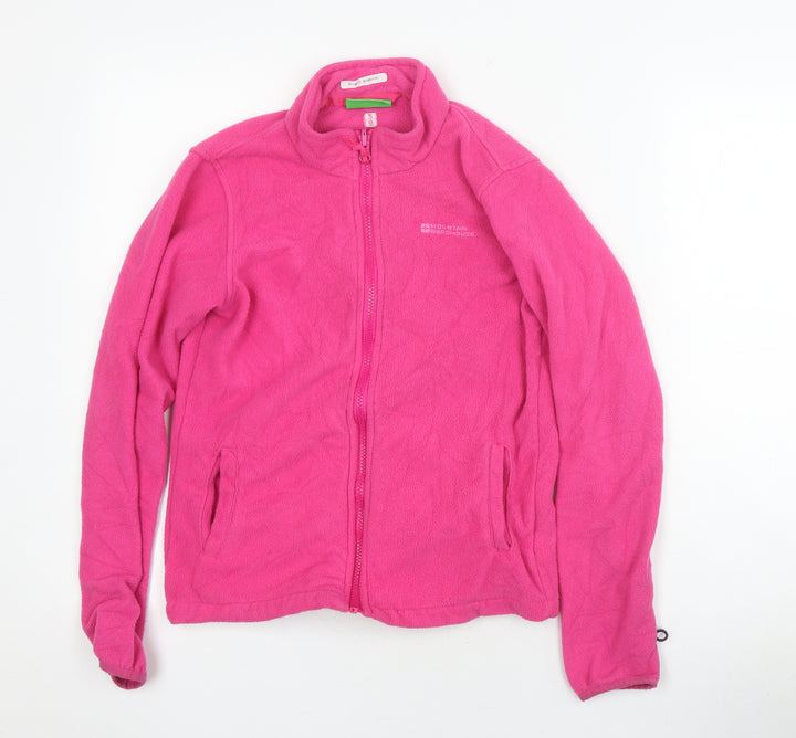 Mountain Warehouse Girls Pink Full Zip Fleece Hoodie M 11-12 Years