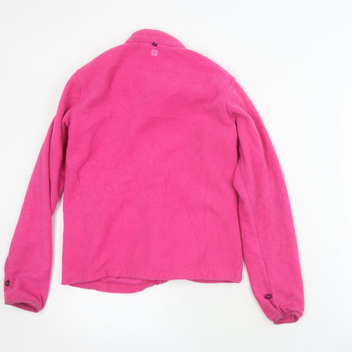 Mountain Warehouse Girls Pink Full Zip Fleece Hoodie M 11-12 Years