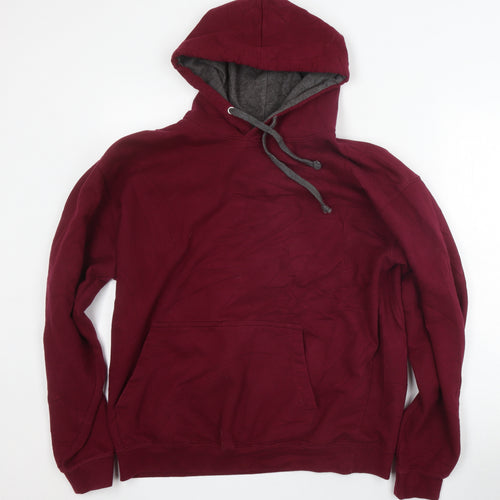 JHoods Unisex Red Pullover Hoodie Size L