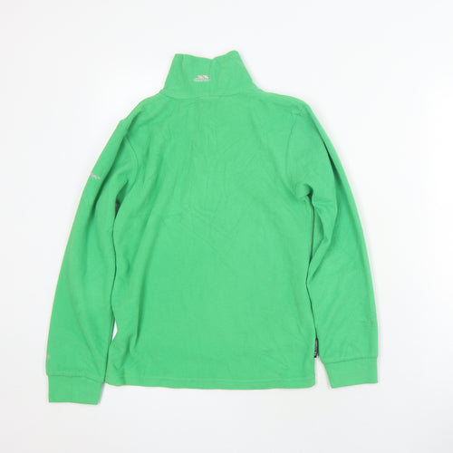 Trespass Boys Green Fleece Pullover, Long Sleeve, Size 9-10
