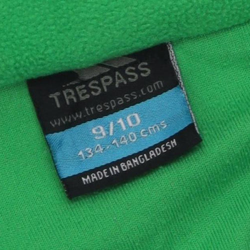 Trespass Boys Green Fleece Pullover, Long Sleeve, Size 9-10