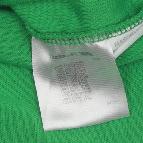 Trespass Boys Green Fleece Pullover, Long Sleeve, Size 9-10
