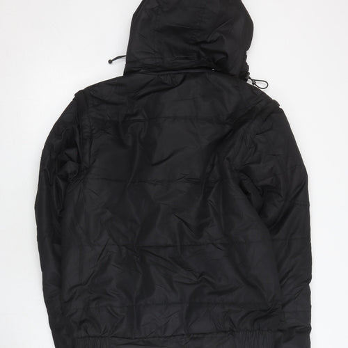 BetaWorx Men's Black Hooded Puffer Jacket, M, Autumn/Winter