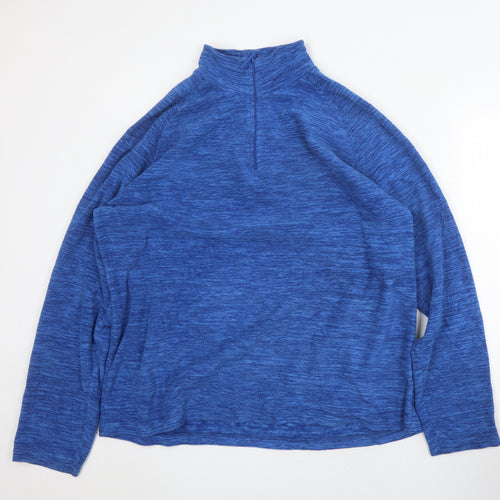 Mountain Warehouse Men's Blue XL Fleece Pullover Sweatshirt