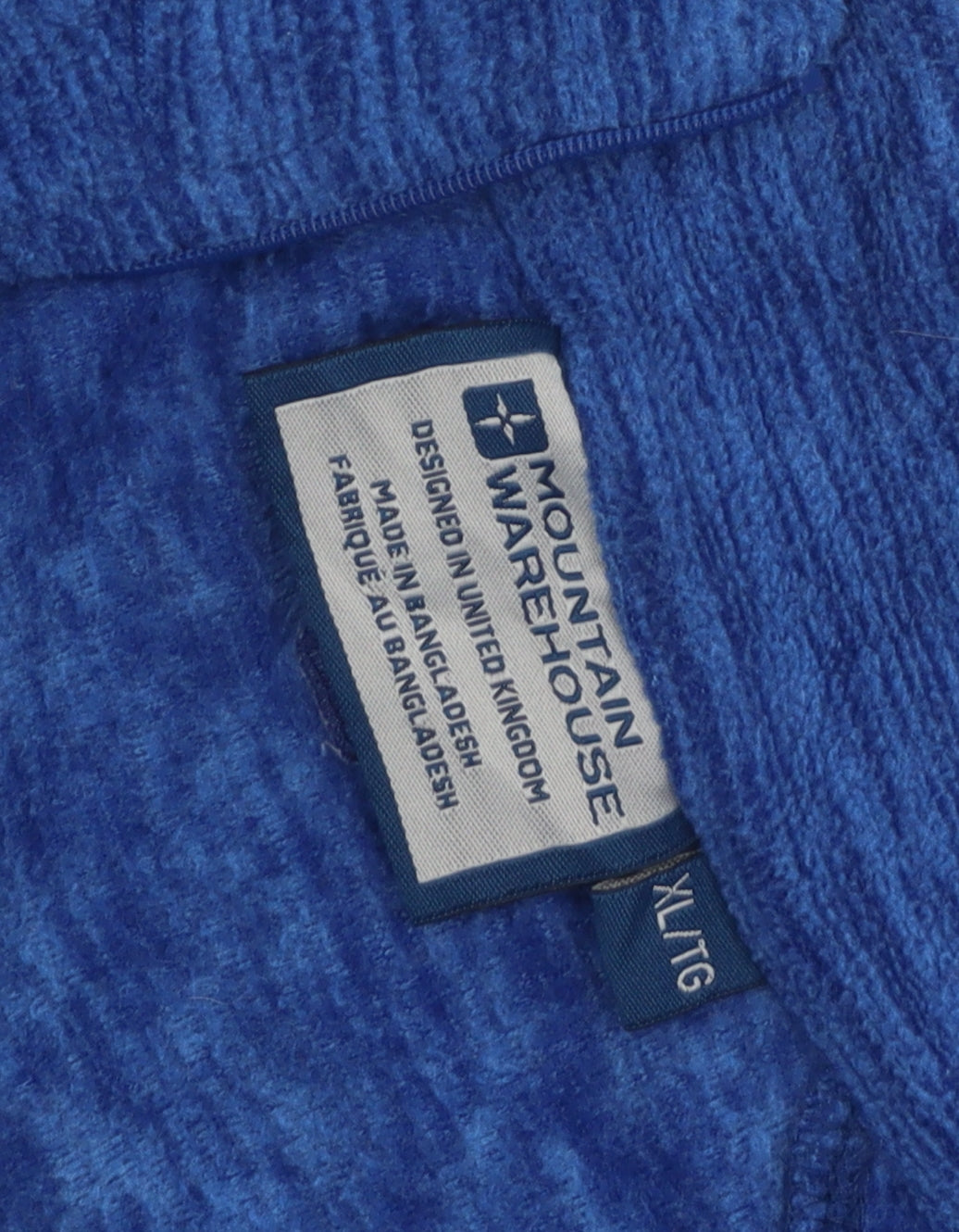 Mountain Warehouse Men's Blue XL Fleece Pullover Sweatshirt