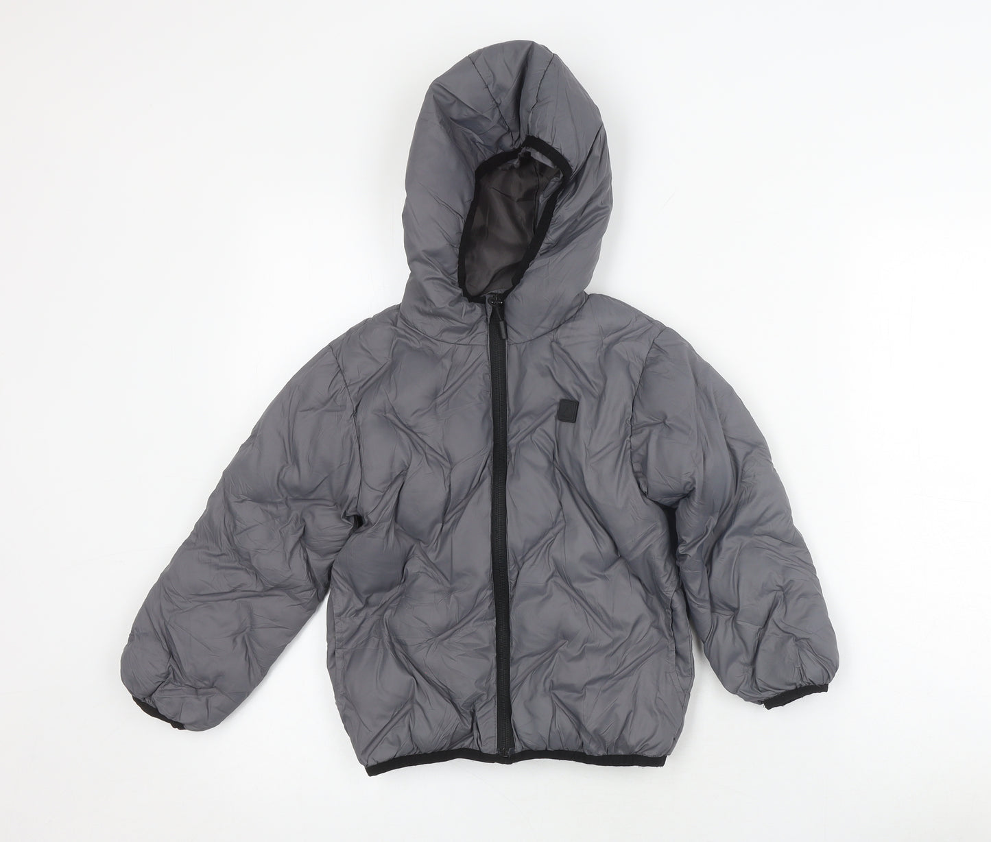 Matalan Boys Grey Puffer Jacket Hooded 6 Years Winter