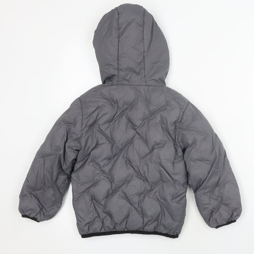 Matalan Boys Grey Puffer Jacket Hooded 6 Years Winter