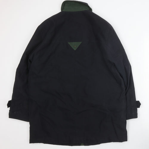 Micro Sport Unisex Black Overcoat Size 14 Zip Logo Autumn