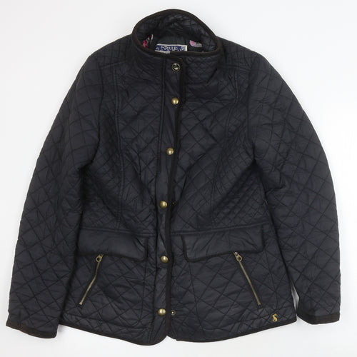 Joules Women's Black Quilted Jacket Size 14