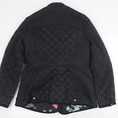 Joules Women's Black Quilted Jacket Size 14