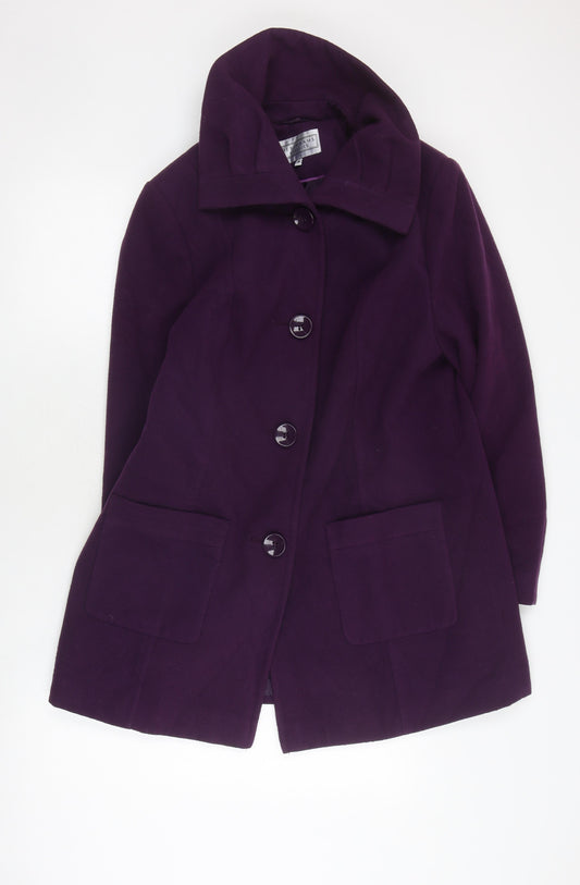 Debenhams Women's Purple Overcoat Size 16