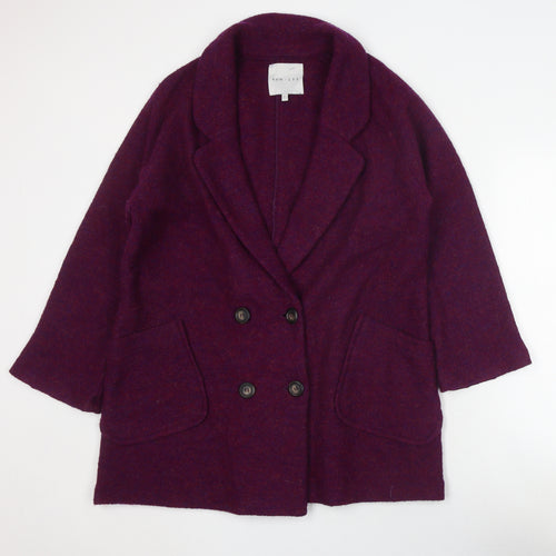 Kew 159 Women's Purple Wool Mid-Length Coat Size 16