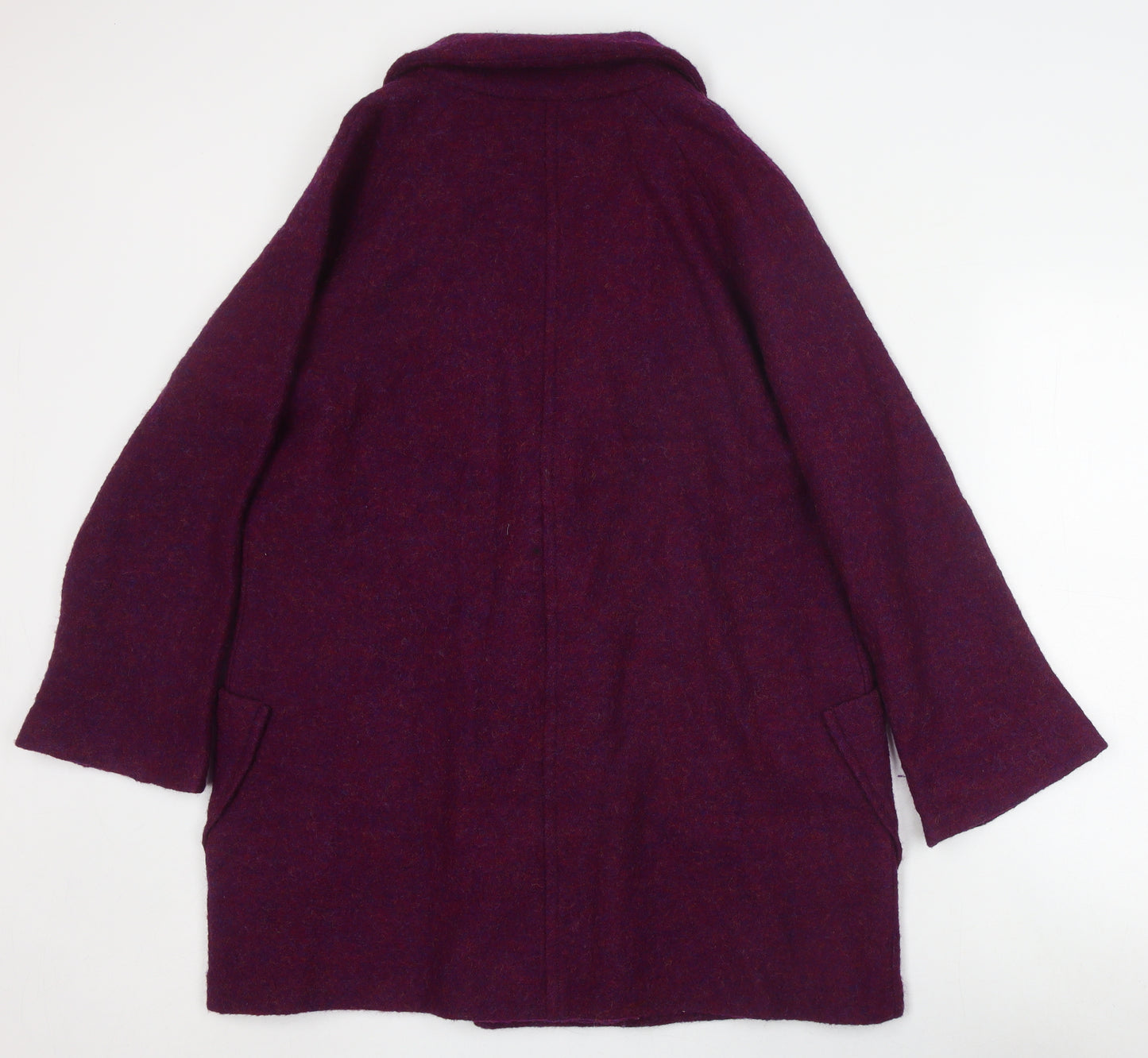 Kew 159 Women's Purple Wool Mid-Length Coat Size 16