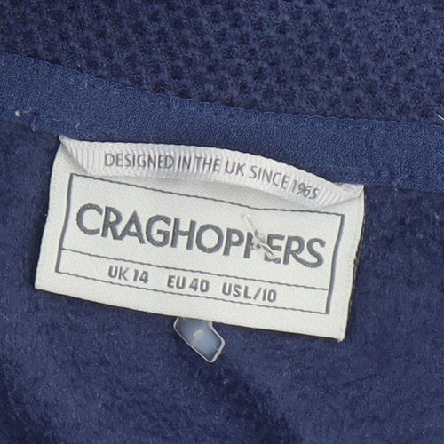 Craghoppers Women's Blue 1/2 Zip Pullover Sweatshirt UK 14