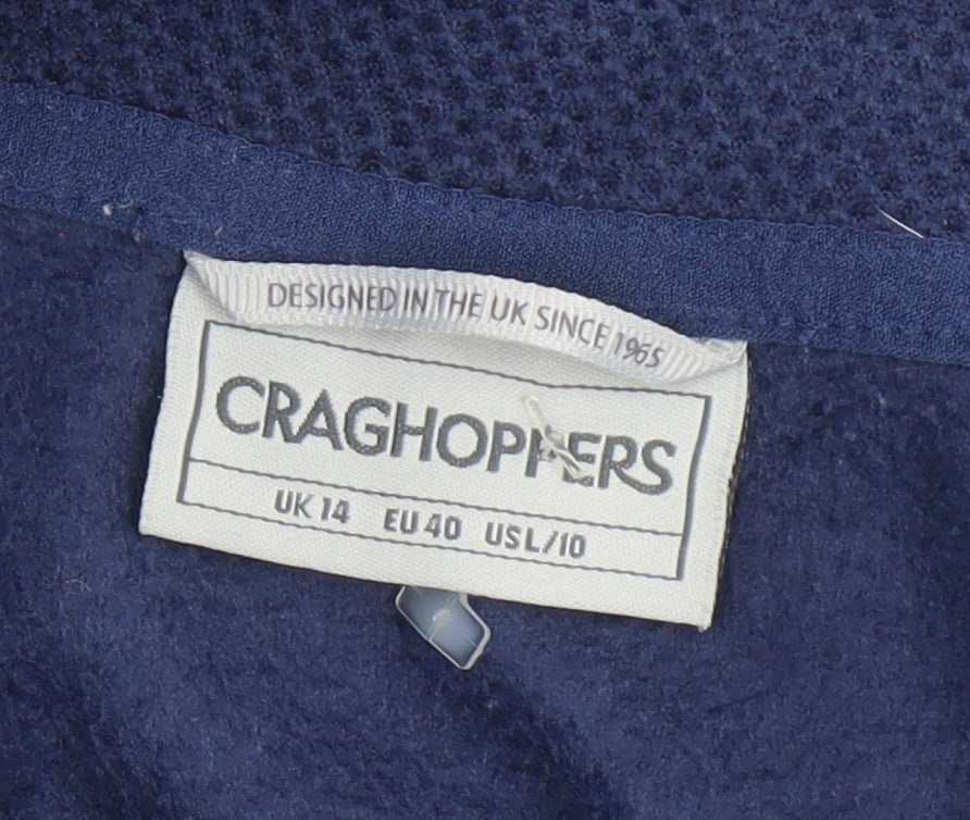 Craghoppers Women's Blue 1/2 Zip Pullover Sweatshirt UK 14