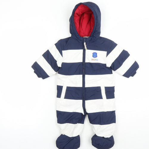 Jasper Conran Boys Blue & White Snowsuit 6-9 Months