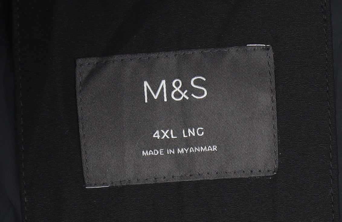 Marks and Spencer Men's Black 4XL Puffer Jacket