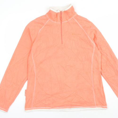 Mountain Warehouse Women's Orange Fleece Pullover Sweatshirt, Size 14