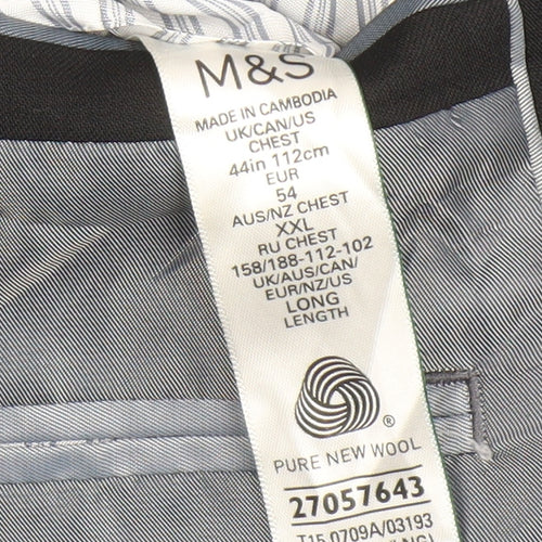 Marks and Spencer Men's Black Wool Blazer 44L