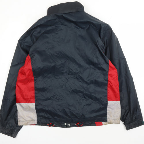 Brugi Men's XL Blue Parka Jacket with Elastic Waist