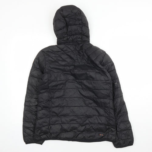 Napapijri Boys Black Puffer Jacket 14 Hooded Casual Wear