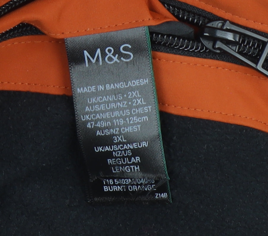 Marks & Spencer Men's 2XL Orange Parka Jacket