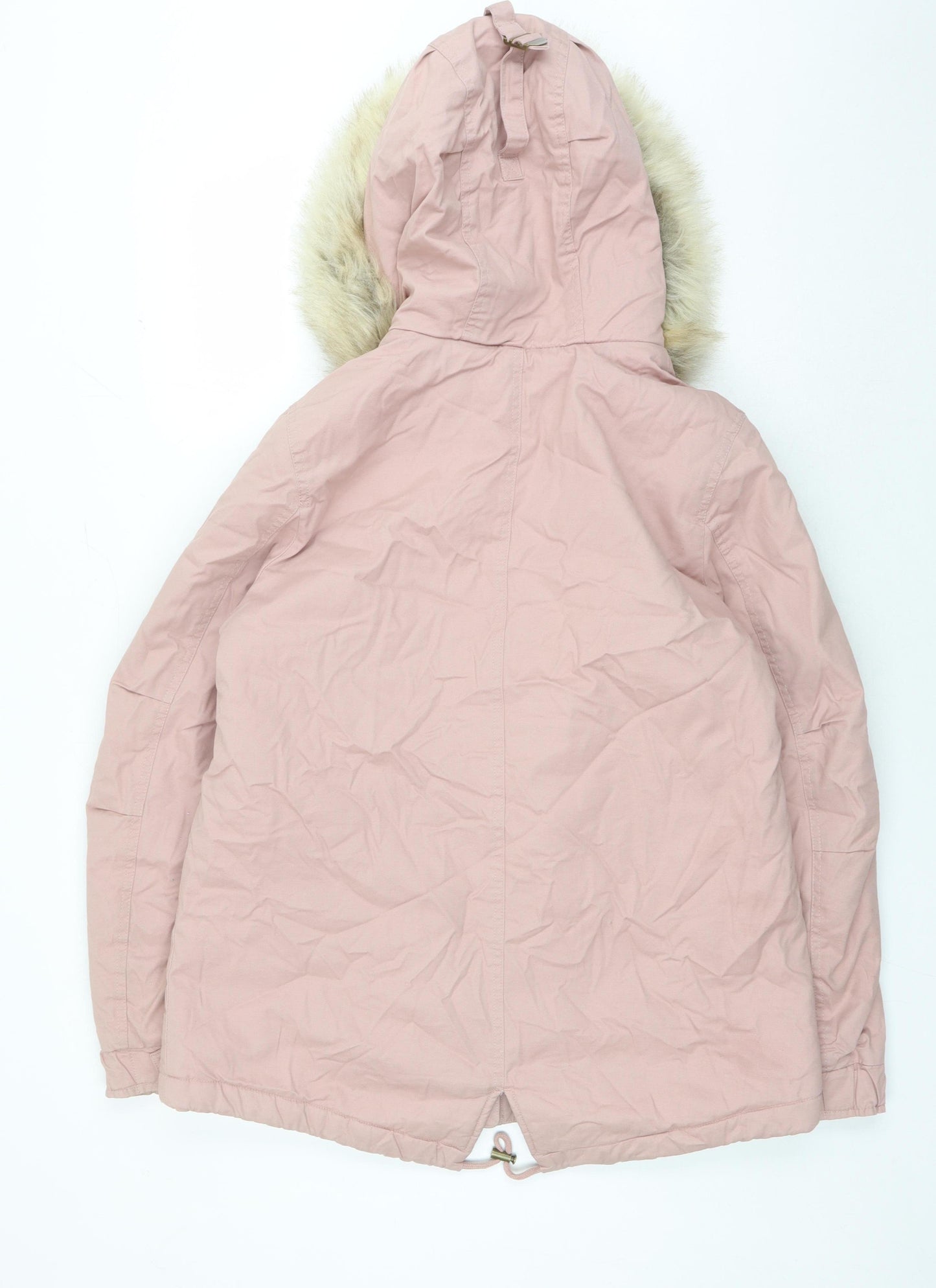 Marks and Spencer Women's Pink Hooded Parka Size 10