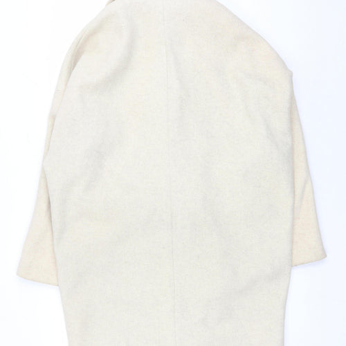 Boohoo Women's Beige Mid-Length Coat, Size 8