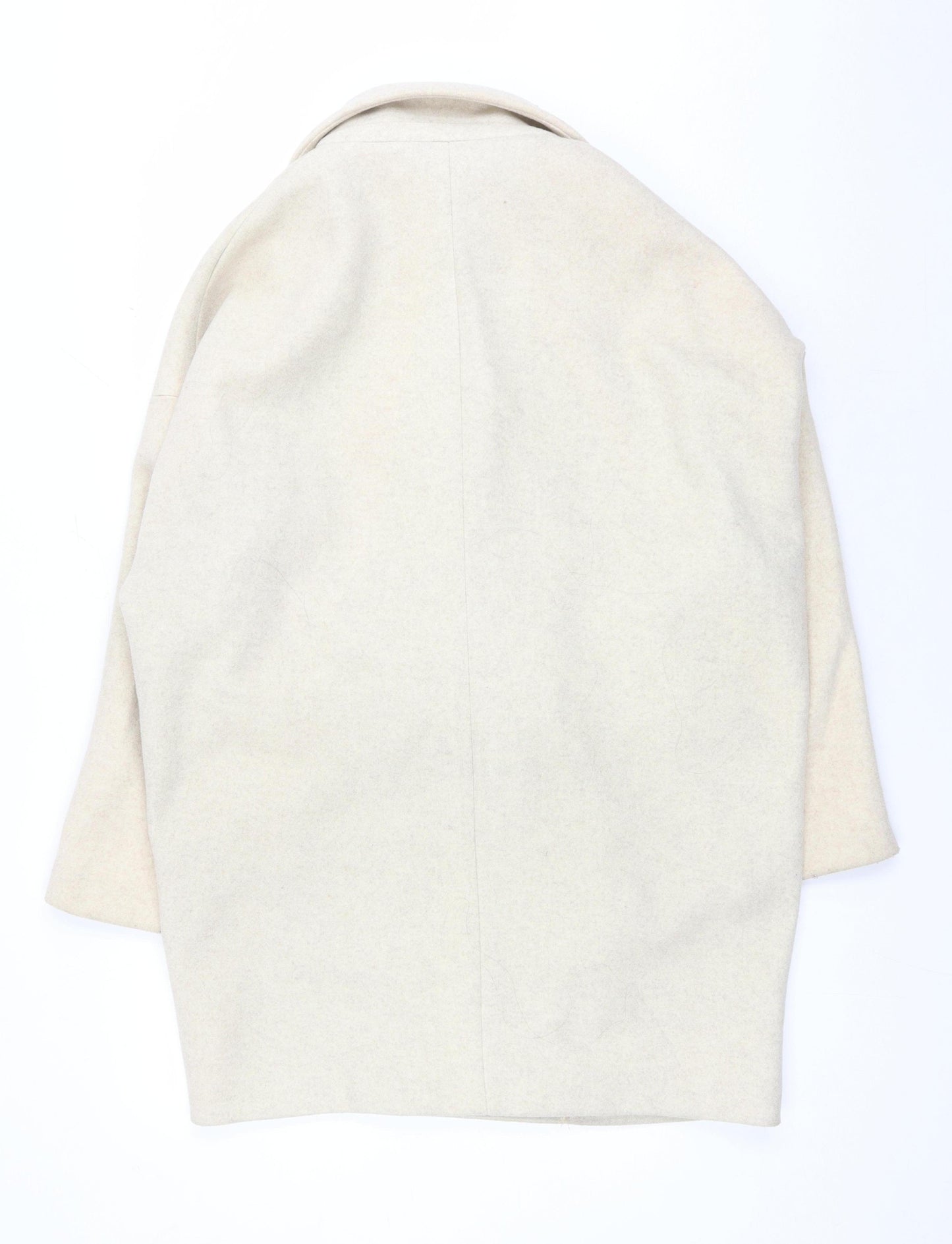 Boohoo Women's Beige Mid-Length Coat, Size 8