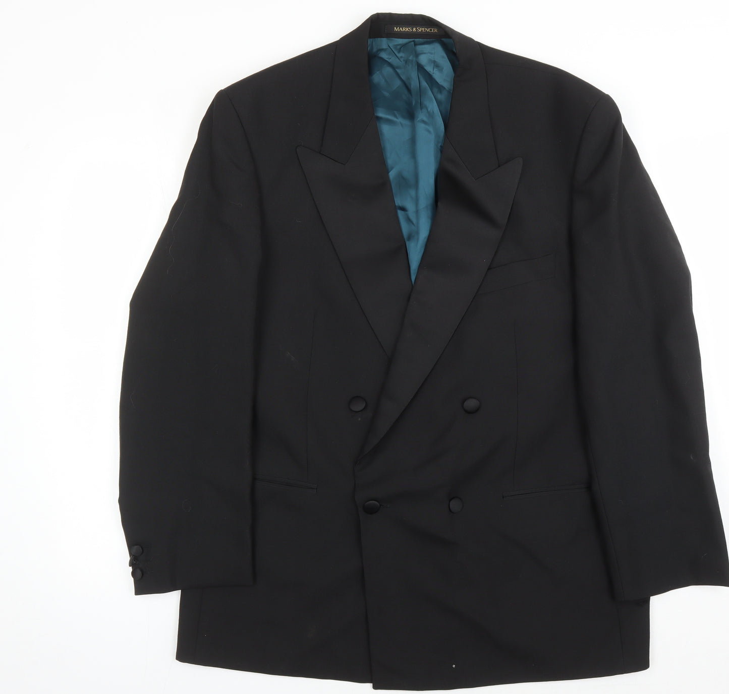 Marks and Spencer Men's Black Double-Breasted Blazer 42R