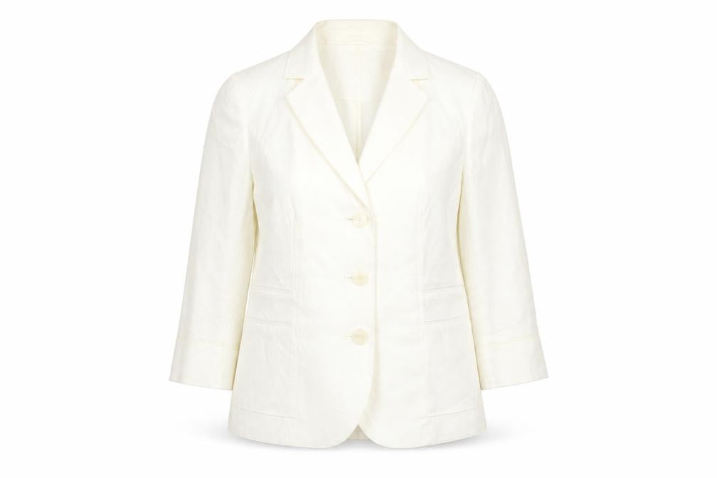 Front view of Marks & Spencer Women's Ivory Blazer, size 16