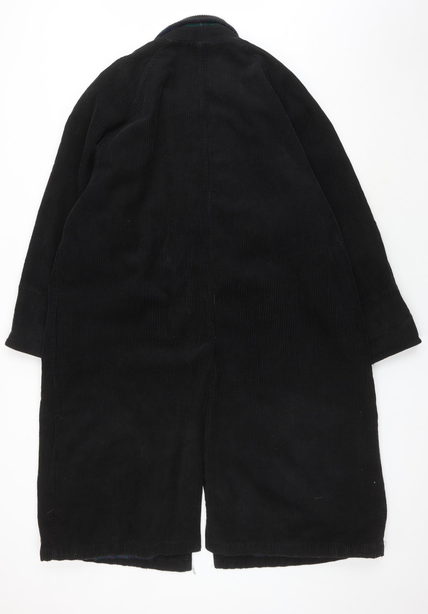 Two Plus One Women's Black Corduroy Long Overcoat Size 14