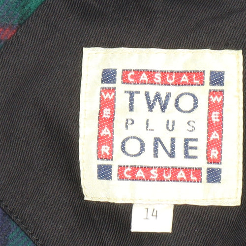 Two Plus One Women's Black Corduroy Long Overcoat Size 14