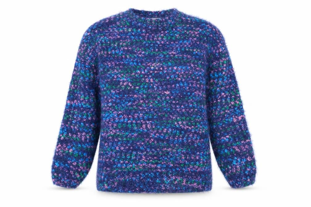 Front view of Monki women’s multicoloured chunky-knit pullover, size XS
