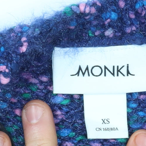 Monki Womens Multicoloured Chunky-Knit Pullover, Size XS