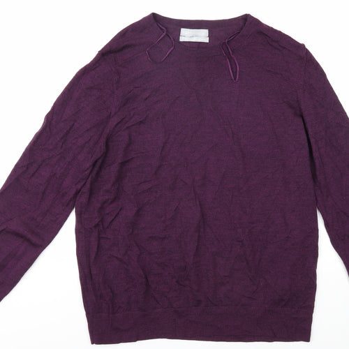 Marks and Spencer Women’s Purple Merino Wool Pullover Jumper