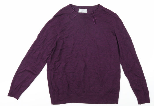 Marks and Spencer Women’s Purple Merino Wool Pullover Jumper