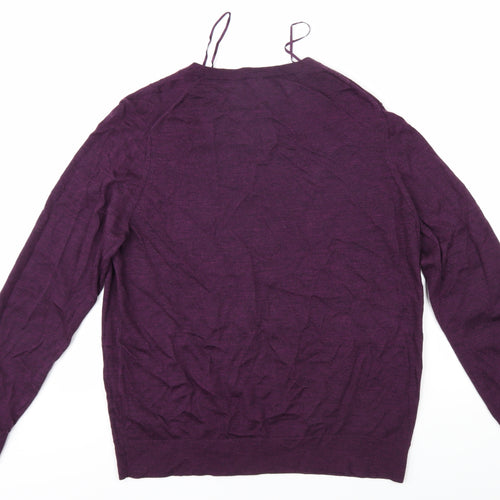 Marks and Spencer Women’s Purple Merino Wool Pullover Jumper